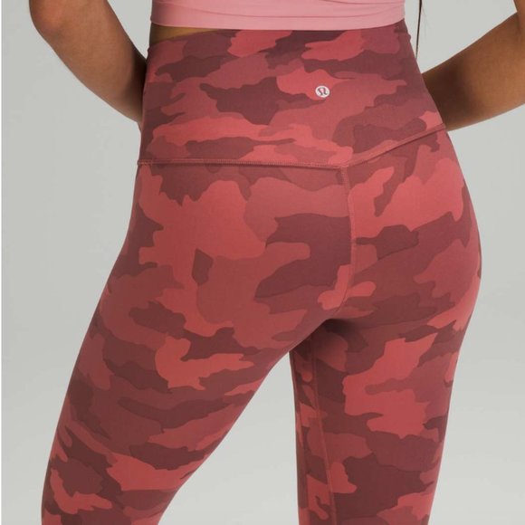 lululemon athletica Pants - Lululemon Align Crop *21" Heritage 365 Camo Brier Rose Multi 4
